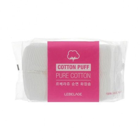 Паффы для лица Lebelage Cotton Beauty хлопковые, 100 шт