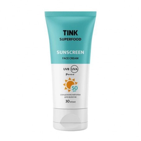 Солнцезащитный крем для лица Tink Superfood Sunscreen Face Cream, SPF 50, 30 мл