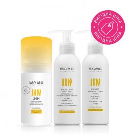 Набор для тела BABE Laboratorios (молочко, 100 мл + шариковый дезодорант, 50 мл + мыло, 100 мл)