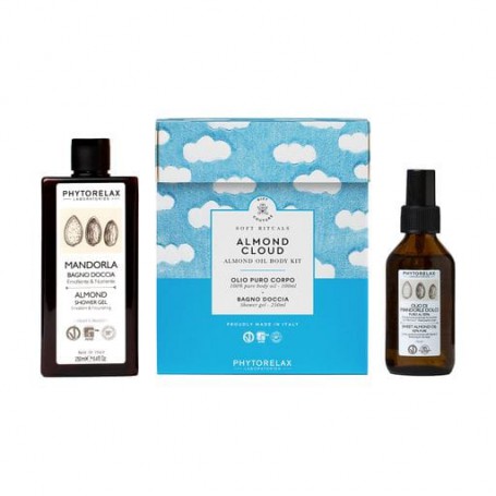 Набор для тела и лица Phytorelax Laboratories Soft Rituals Almond Cloud (гель для душа, 250 мл + масло для тела и волос, 100 мл)