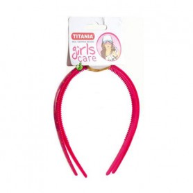 Детский обруч для волос Titania Girls Care розовый, 2 шт (7895)