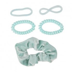 Резинки для волос Donegal голубые, 5 шт (FA-5833)