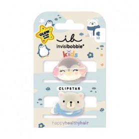 Детские заколки для волос Invisibobble Glow Clipstar Kids Polar Friends, 2 шт