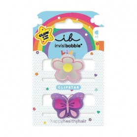 Детские заколки для волос Invisibobble Glow Clipstar Kids Happy Flower, 2 шт
