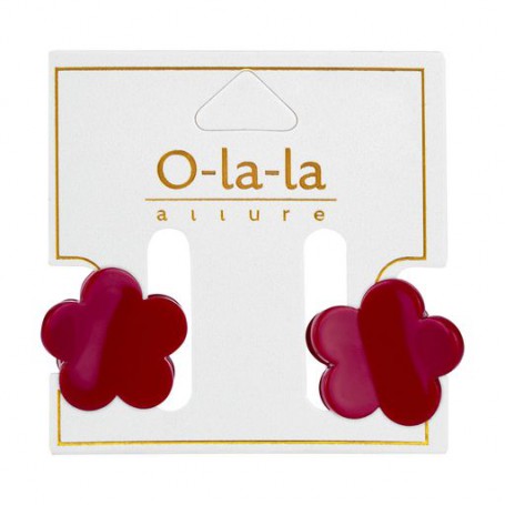 Набор заколок-крабов для волос O-la-la бордовые, 2 шт (24N)OV79-2)