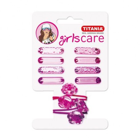 Набор для волос Titania (зажимы, 8 шт + резинки, 2 шт) (8007)