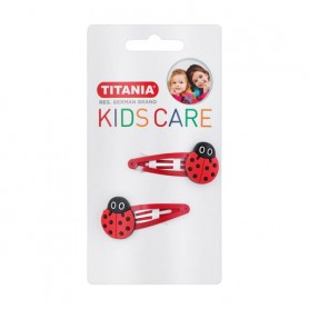 Набор зажимов для волос TITANIA, металевий контурний, Солнышко, 2 шт, (8510 KIDS)