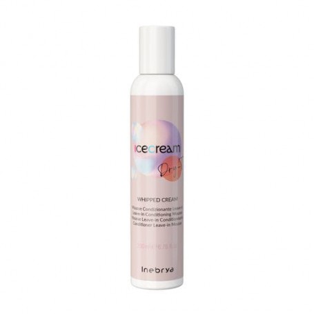 Несмываемый мусс-кондиционер для волос Inebrya Ice Cream Dry-T Whipped Cream, 200 мл