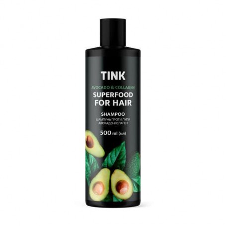 Шампунь Tink SuperFood For Hair Avocado &amp Collagen Shampoo Авокадо и коллаген, против перхоти, 500 мл