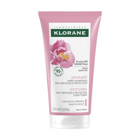 Кондиционер-гель для волос Klorane Soothing Sensitive Scalp Conditioner With Organic Peony с экстрактом пиона, 150 мл