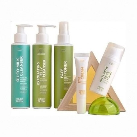 Набор Marie Fresh Cosmetics Комплексный уход за зрелой, проблемной кожей лица, 5 продуктов (с гелем)