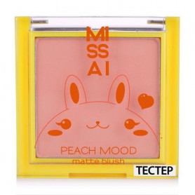 Прессованные румяна для лица Missai Peach Mood Matte Blush 01 Персик, 8 г (Тестер)