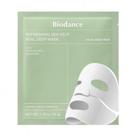 Гидрогелевая освежающая маска для лица Biodance Refreshing Sea Kelp Real Deep Mask с морскими водорослями, 34 г