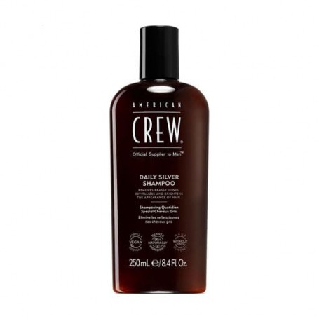 Мужской шампунь American Crew Daily Silver Shampoo для седых волос, 250 мл