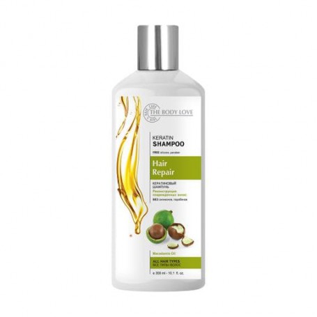Шампунь The Body Love Keratin Shampoo для поврежденных волос, с кератином, 300 мл