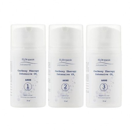Набор для карбокситерапии H2Organic Carboxy Therapy Acne (гель-корректор, 50 мл + гель-активатор, 50 мл + маска, 50 мл)