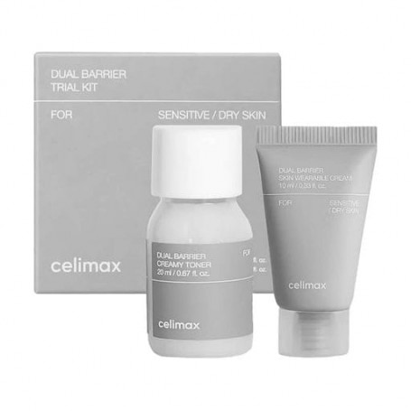 Набор миниатюр для лица Celimax Dual Barrier Trial Kit (тонер 20 мл + крем 10 мл)