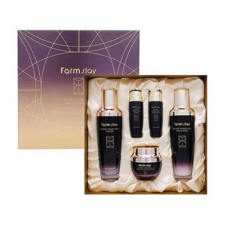 Набор для лица FarmStay с лифтинг-эффектом (тонер, 130 мл + тонер, 35 мл + эмульсия, 130 мл + эмульсия, 35 мл + крем, 50 мл)