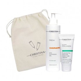 Набор для жирной и комбинированной кожи лица Christina Gift Set Cleansing &amp Moisturizing For Oily &amp Combination Skin (гель