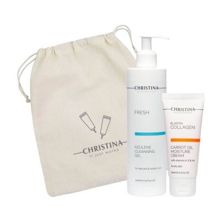 Набор для сухой кожи лица Christina Gift Set Cleansing &amp Moisturizing For Dry Skin (гель, 300 мл + крем, 60 мл)