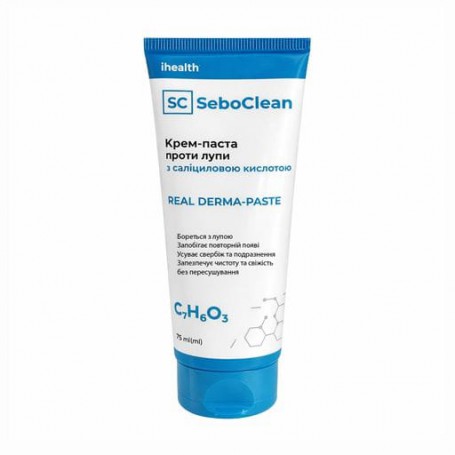 Крем-паста для волос ihealth SeboClean Real Derma-Paste против перхоти, с салициловой кислотой, 75 мл