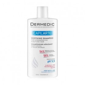 Успокаивающий шампунь Dermedic Capilarte Soothing Shampoo для гиперчувствительной кожи головы и волос, 300 мл