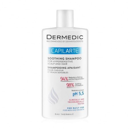 Успокаивающий шампунь Dermedic Capilarte Soothing Shampoo для гиперчувствительной кожи головы и волос, 300 мл