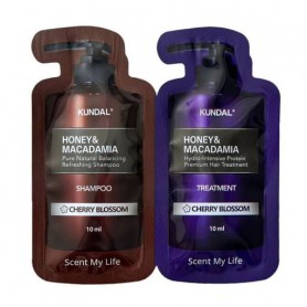 Набор для волос Kundal Honey &amp Macadamia Cherry Blossom (шампунь, 10 мл + кондиционер, 10 мл), 30 шт