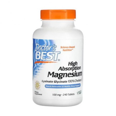 Магний хелат Doctor&39s Best High Absorption Magnesium с микроэлементами Albion 100 мг, 240 таблеток
