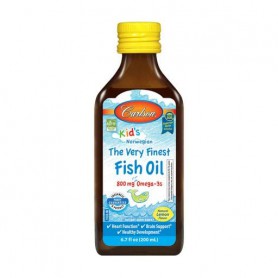 Детский рыбий жир Carlson Labs Kid&39s The Very Finest Fish Oil со вкусом лимона, 800 мг, в жидкости, 200 мл