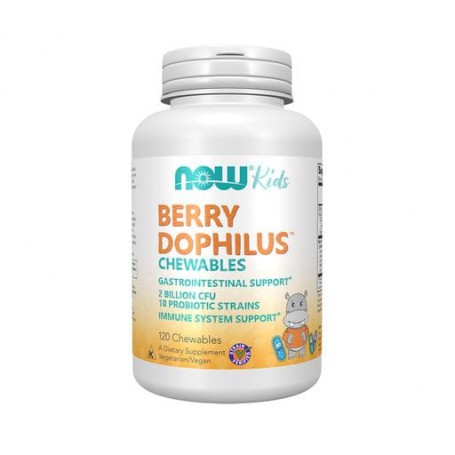 Пробиотики для детей NOW foods Kids Berry Dophilus, 60 жевательных таблеток
