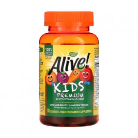 Мультивитамины Nature&39s Way Alive! Gummies Multi-Vitamin со вкусом вишни, апельсина и винограда, 90 жевательных конфет