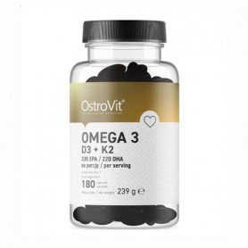 Омега 3 с витаминами D3 и K2 OstroVit Omega 3 D3 + K2, 90 капсул