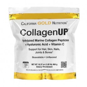 Коллаген с гиалуроновой кислотой и витамином C California Gold Nutrition Collagen Up в порошке, 206 г