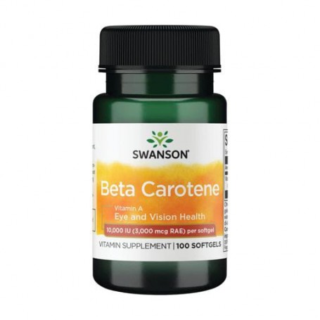 Бета-каротин Витамин А Swanson Beta Carotene Vitamin A, 10000 МЕ, 250 гелевых капсул