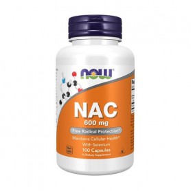 N-Ацетилцистеин NOW foods NAC 600 мг, 100 капсул