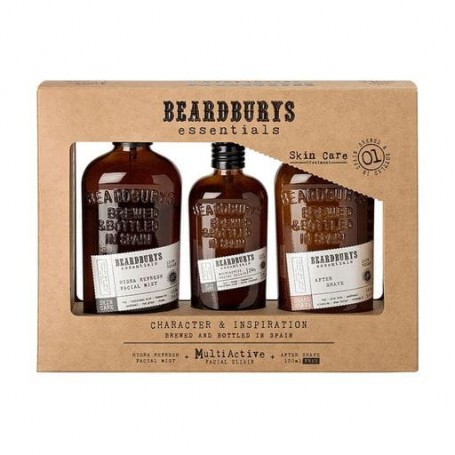 Подарочный мужской набор для ухода за лицом и бородой Beardburys Essentials (эликсир, 50 мл + мист, 120 мл + лосьон, 120 мл)