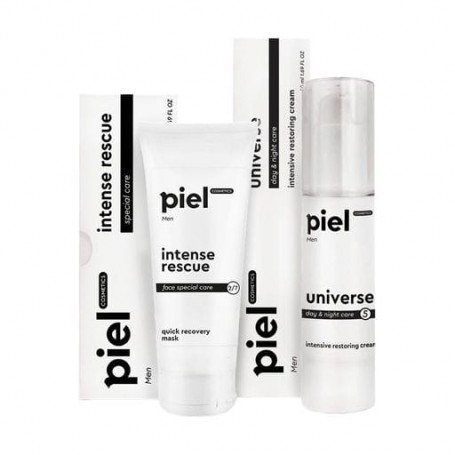 Мужской интенсивный уходовый комплекс для лица Piel Cosmetics (маска, 75 мл + крем, 50 мл)