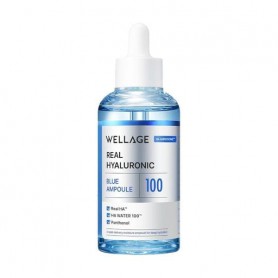 Увлажняющая ампула для лица WELLAGE Real Hyaluronic 100 Blue Ampoule с гиалуроновой кислотой, 60 мл