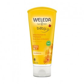 Детский шампунь-гель для тела и волос Weleda Baby Body Wash &amp Shampoo с календулой, 200 мл