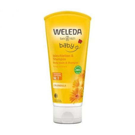 Детский шампунь-гель для тела и волос Weleda Baby Body Wash &amp Shampoo с календулой, 200 мл