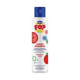 Детский шампунь-кондиционер для волос Chicco Pop Strawberry Candy Shampoo &amp Conditioner, 250 мл