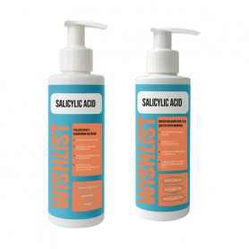 Набор для тела WISHLiST Salicylic Acid против высыпаний и воспалений (гель для душа, 200 мл + крем-гель, 150 мл)