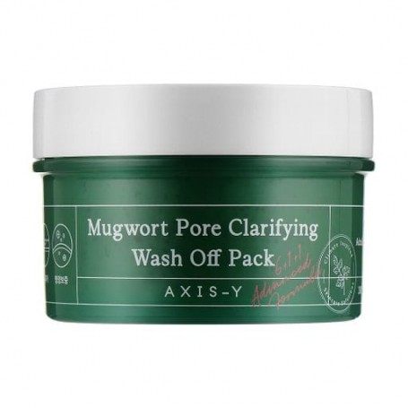 Глиняная маска Axis-Y Mugwort Pore Clarifying Wash Off Pack для проблемной кожи лица, 100 мл