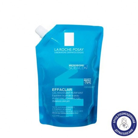 Гель-мусс для очищения лица La Roche-Posay Effaclar + M Purifying Foaming Gel, 400 мл (сменный блок)