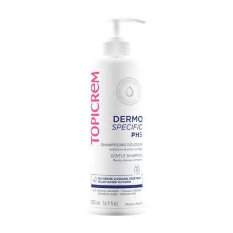 Шампунь Topicrem  PH5 Gentle Shampoo с экстрактом хлопка, для всех типов волос, 500 мл