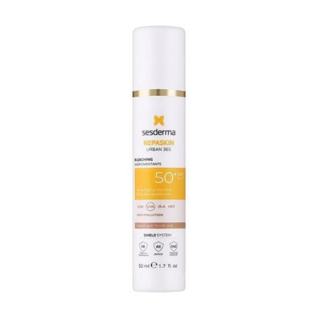 Солнцезащитный крем для лица Sesderma Repaskin Urban 365 Bleaching SPF 50+ с депигментирующим действием, 50 мл
