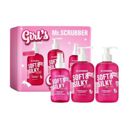 Детский подарочный набор для волос Mr.Scrubber Soft &amp Silky Girl&39s Gift Set (шампунь, 200 мл + бальзам, 200 мл + спрей, 100