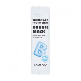 Пузырьковая маска для лица FarmStay Collagen Facial Wash Bubble Mask с коллагеном, 5 мл (саше)