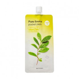 Ночная маска для лица Missha Pure Source Pocket Pack Green Tea с зеленым чаем, 10 мл